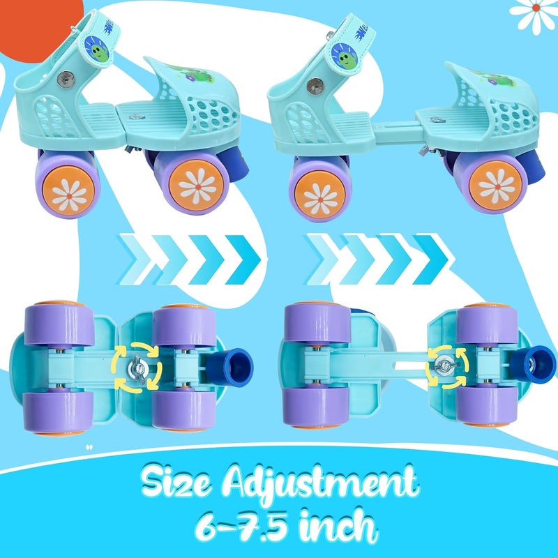 WELLWON Kids Roller Skate for Girls Boys Ages 2-5 Years Old, Adjustable Toddler Rollerskates, Children Beginner Roller Skate - Image 3